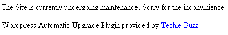 wordpress maintenance mode